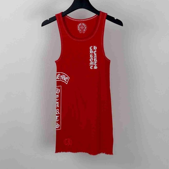 Chrome Hearts Vibrant Red Sleeveless Midi Dress - Picture 1 of 7